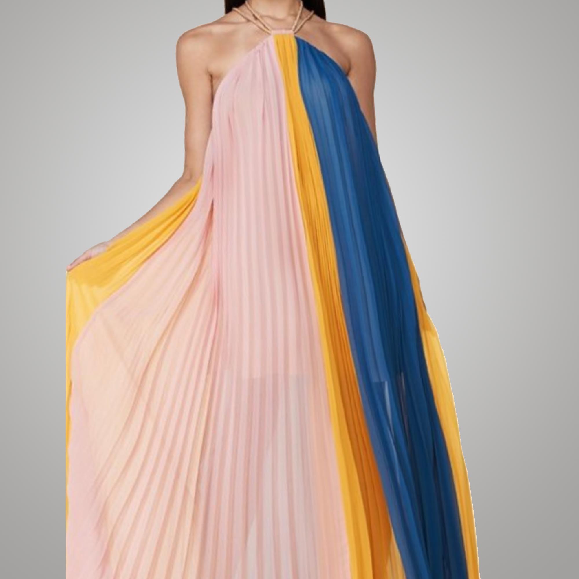 Gone With The Wind Color-block Maxi Dress