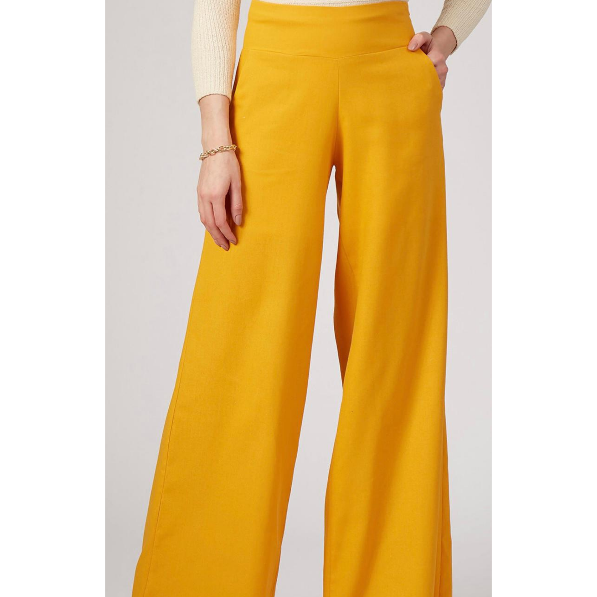 Her Wide Leg Viscose Pant