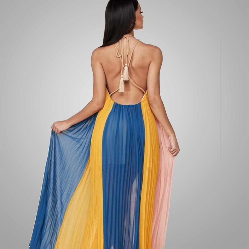 Gone With The Wind Color-block Maxi Dress