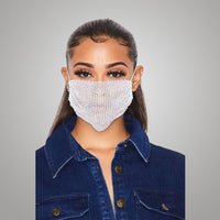 Rhinestone Face Cover Mask