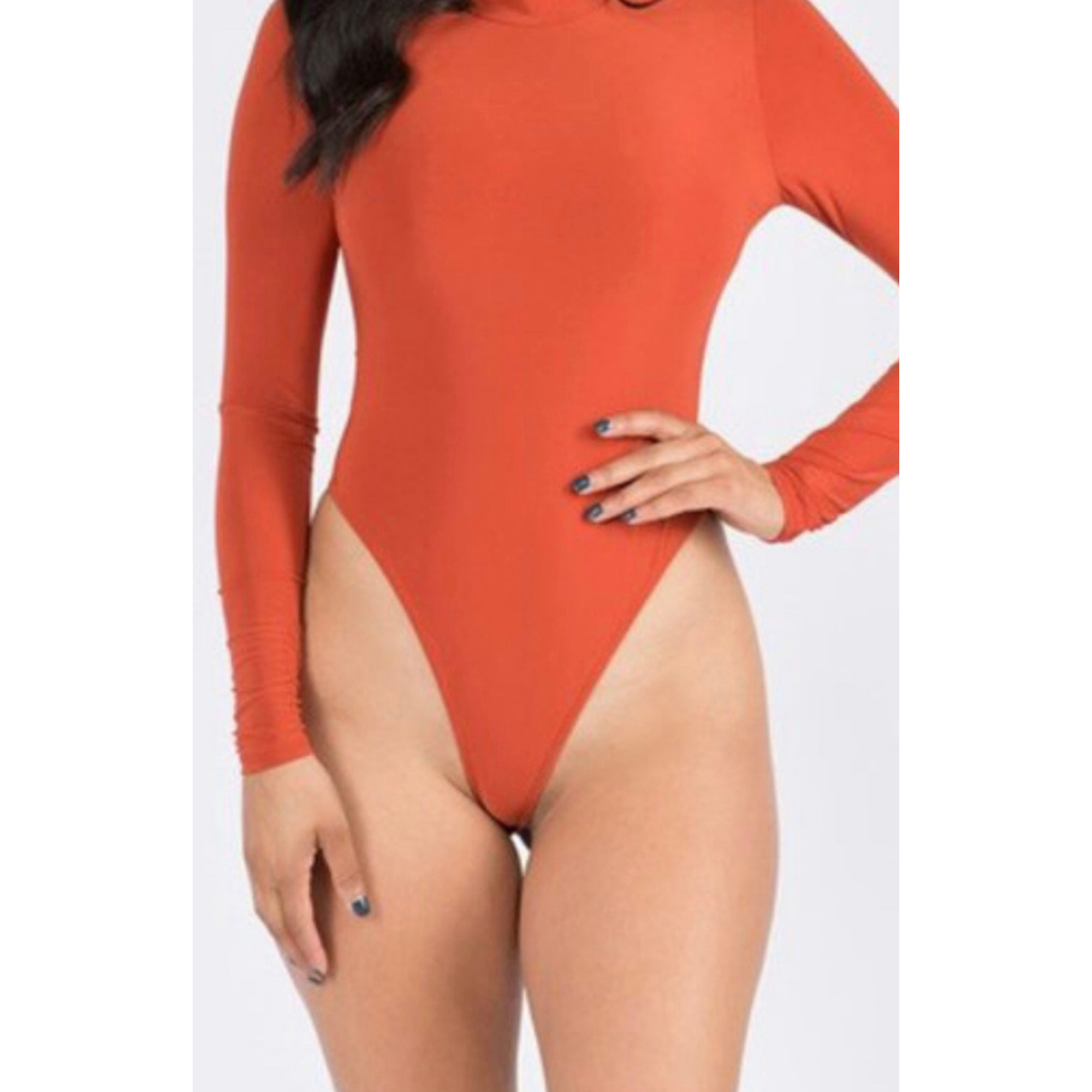 Mock Neck Long sleeve Bodysuit