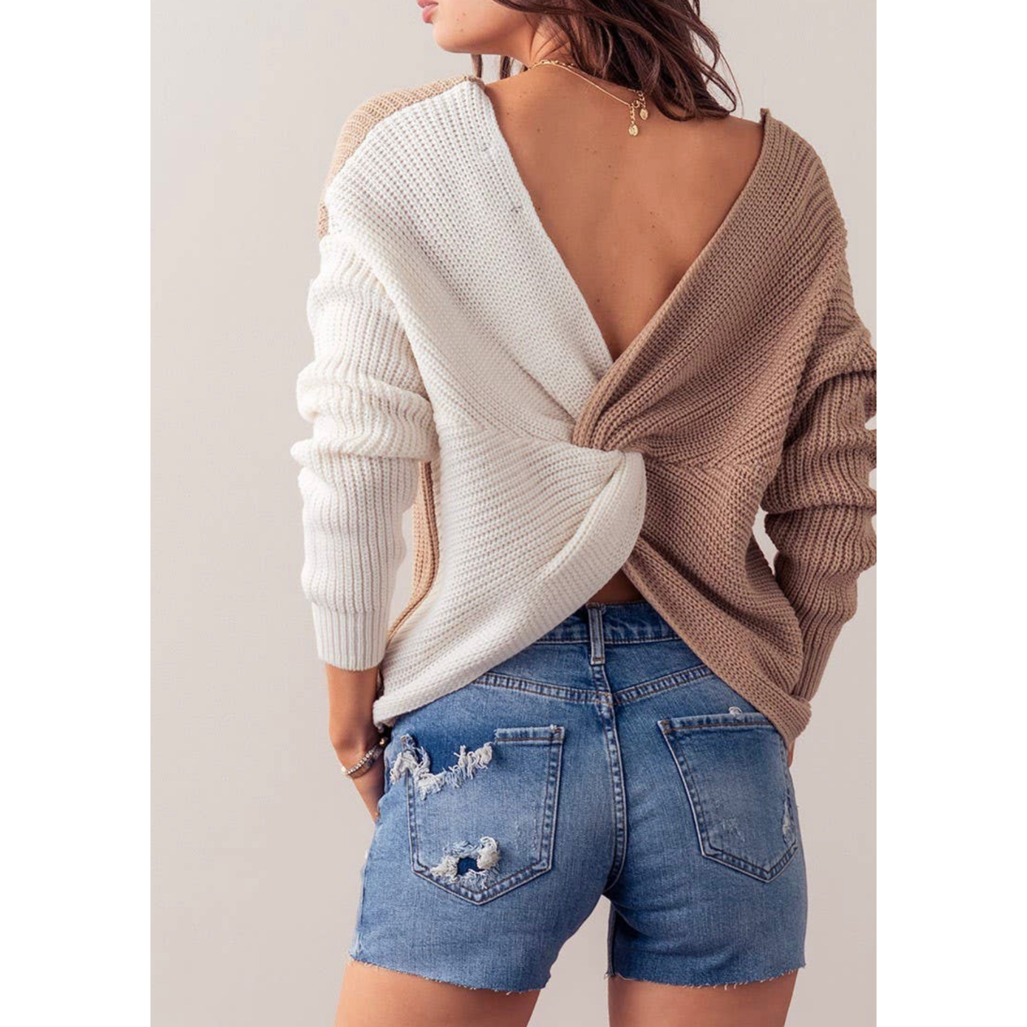 Christo’s Twist V-Back Sweater
