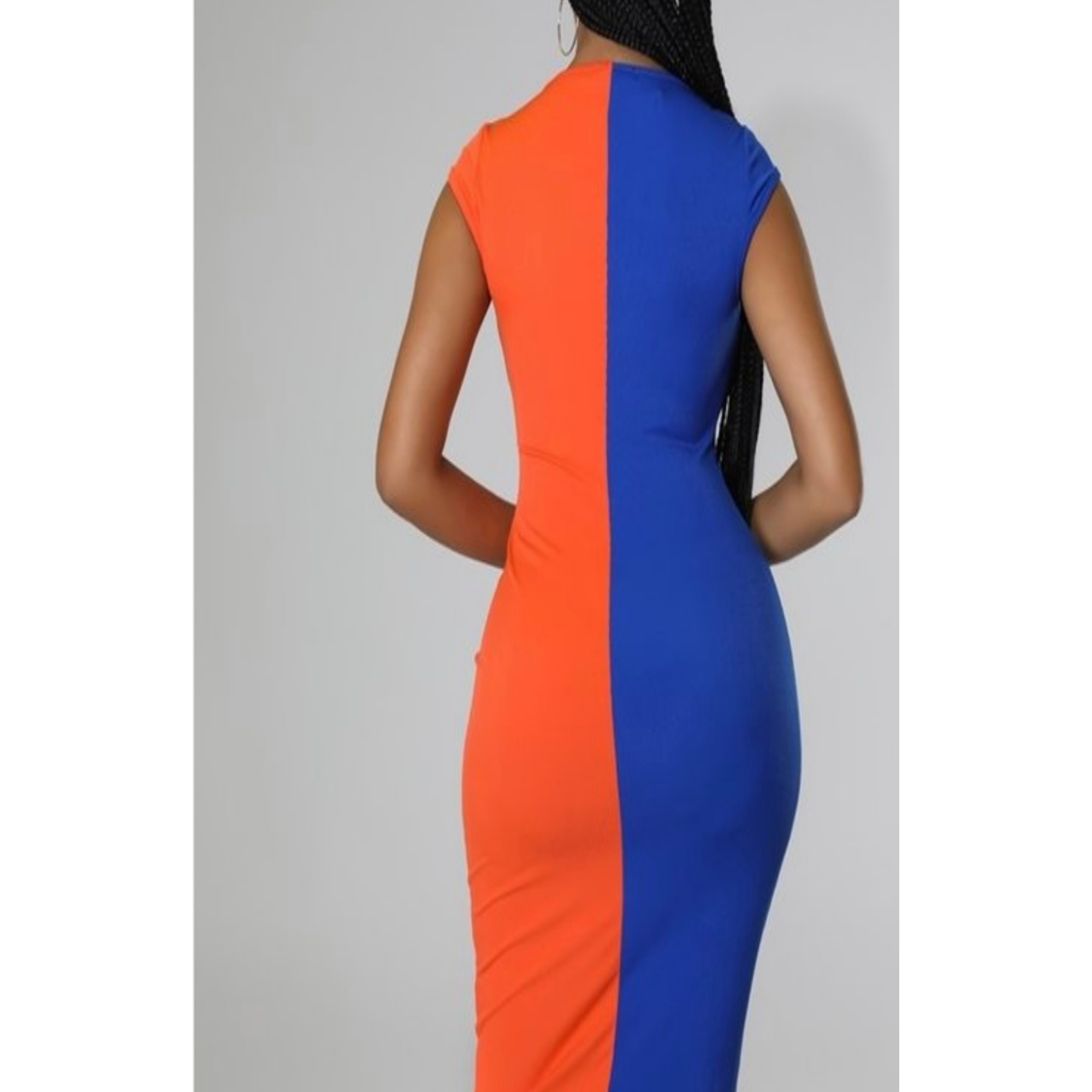 Barb Color Block Sleeveless Dress